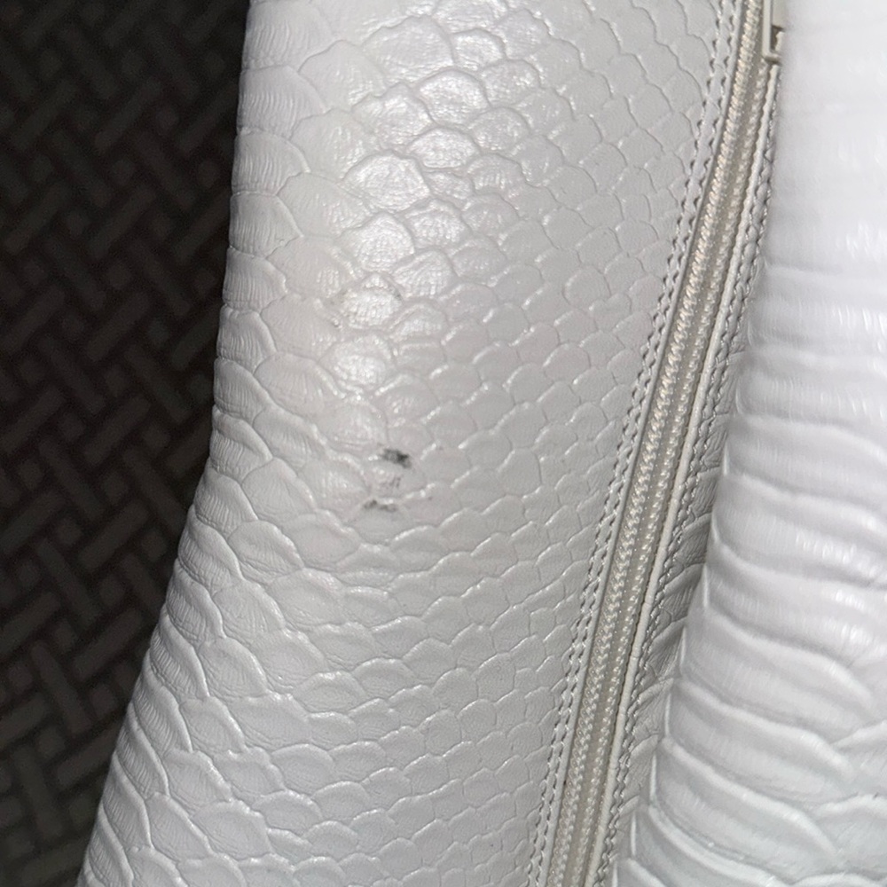 White Ankle Zip Booties - Picture 2 of 12